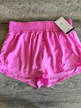 Nike Women’s Hot Pink Elastic-Waist Athletic Shorts
